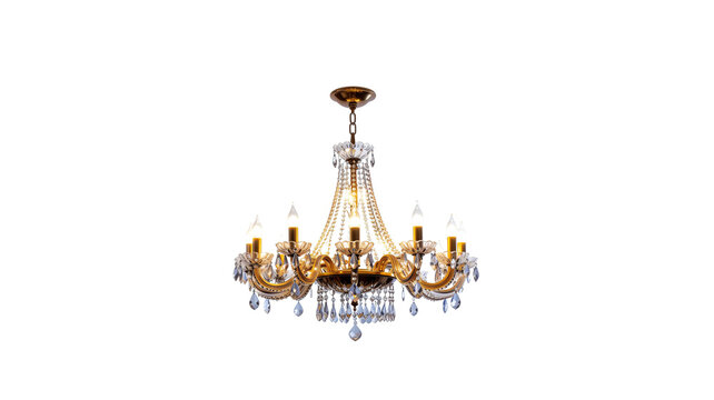 Elegant classic crystal chandelier hanging light fixture luxury ornament