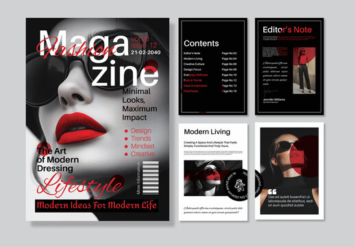 Modern Fashion Magazine Design Template