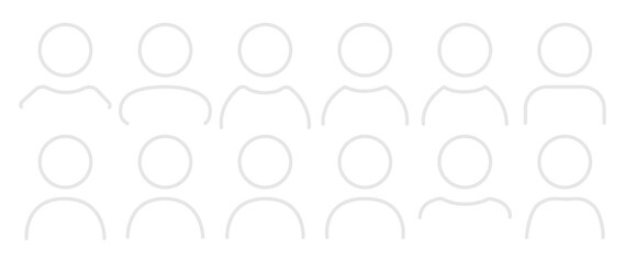 Fototapeta premium Flat illustration in grayscale. Avatar, user profile, person icon, gender neutral silhouette, profile picture. Suitable for social media profiles, icons, screensavers and as a template.