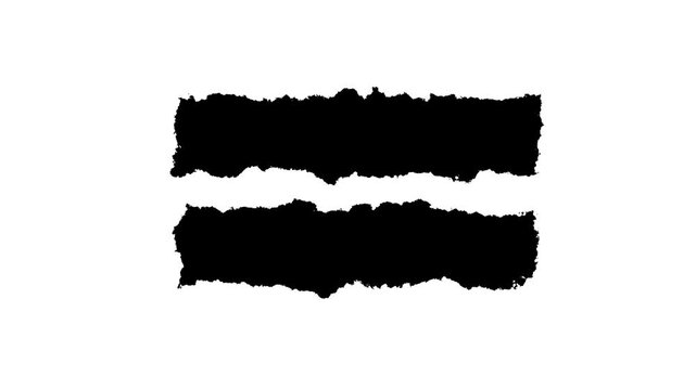 Paint brush strokes of black on a white background, Painting Black Brush Grunge background for titles or other your text with alpha channel. Watercolor Retro art Vintage Abstract background.4k video