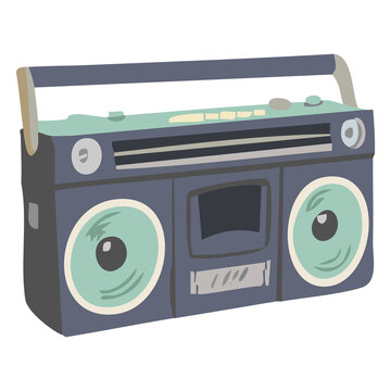 Vintage Boombox Radio Clipart