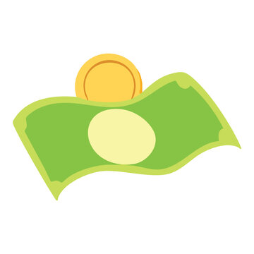 Dollar Bills And Coins Icon