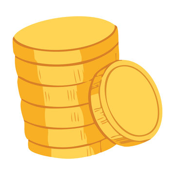 Stacked Gold Coins Illustration