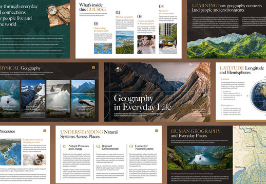 Geography Class Education Presentation Template, Classroom Lesson Slides & Teaching Slide Deck for Maps, Earth Science and Social Studies