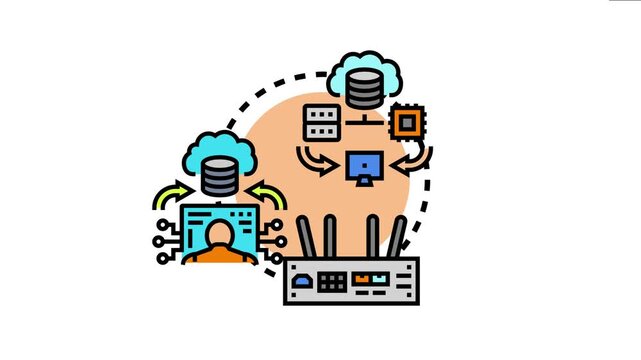 Network edge computing concept data processing closer to the source, distributing data and resources across multiple local devices and gateways for improved efficiency