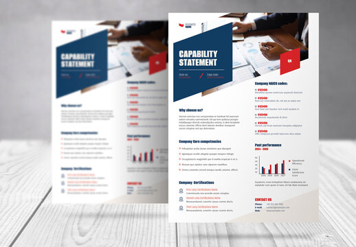 Company Capability Statement Business Document Template 