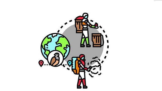 Conceptual depicting modern exploration and sustainable wild food gathering, emphasizing ecological practices and biodiversity while locating natural resources
