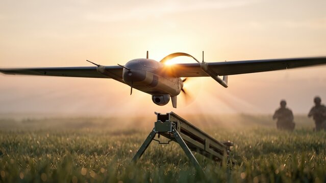 Reconnaissance Drone &ndash; Fixed Wing UAV Launch from Field Catapult