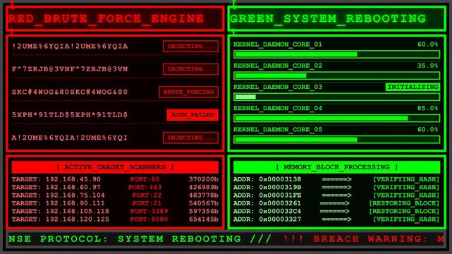 Red Brute Force Engine Vs Green Kernel Reboot.