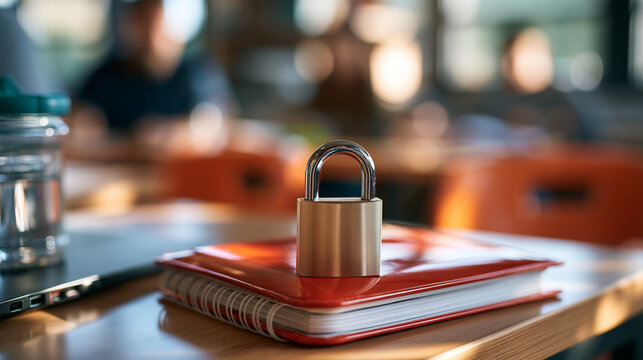 Educational institutions preparing security protocols and lockdown procedures for emergencies, school safety and preparedness concept, with copy space