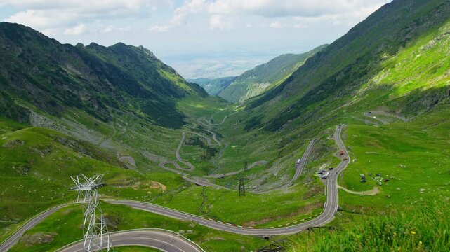 Crisp Balea Hairpins Below Mountain Pass