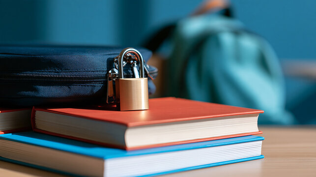 Educational institutions preparing security protocols and lockdown procedures for emergencies, school safety and preparedness concept, with copy space