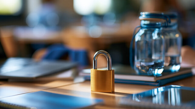 Educational institutions preparing security protocols and lockdown procedures for emergencies, school safety and preparedness concept, with copy space