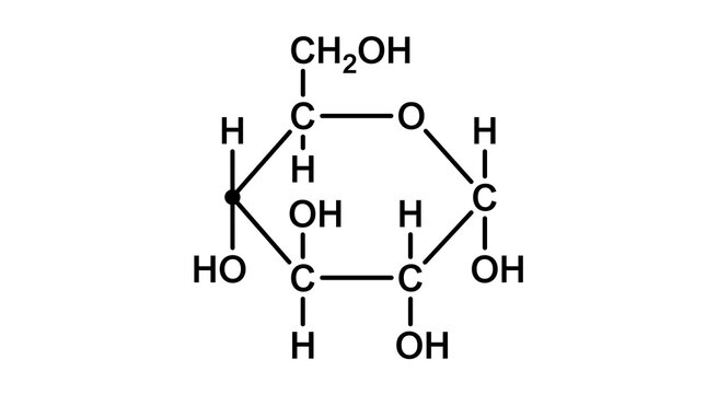 Glucose Molecule Chemical Structure Diagram
