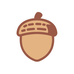 Stylized acorn illustration isolated on transparent background © abraham