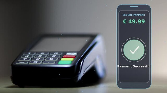 Smartphone contactless payment processing at pos terminal
