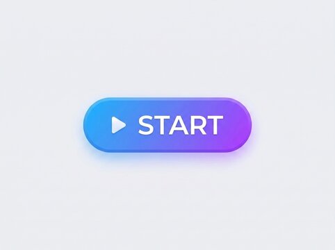 Start Button With Play Icon Gradient Background
