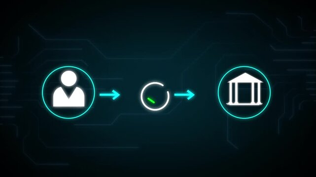 Flowchart diagram animation tracks financial banking transfers. Monetary fund verification updates across the flowchart diagram animation. Commercial business routes the flowchart.