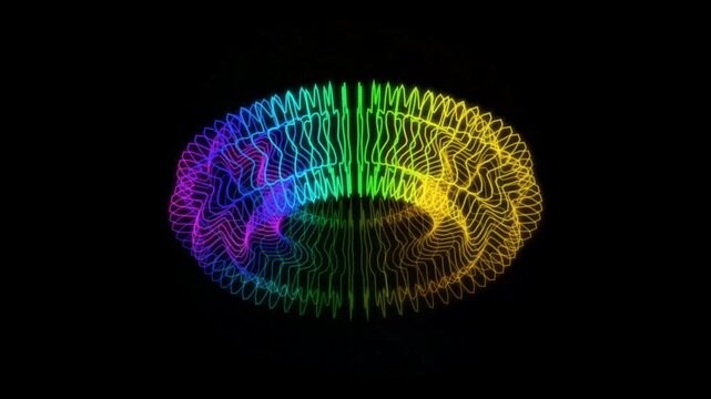 Abstract Neon Toroidal Flora Seamless Loop