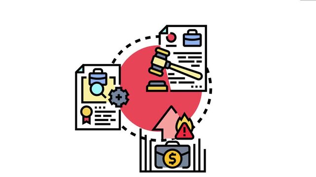 Operational compliance concept business processes involving legal regulation, audit and inspection, and risk management to ensure adherence to standards and avoid financial penalties
