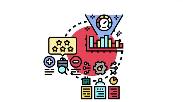 Operational benchmarking process comparing performance metrics, evaluating business strategies, improving efficiency through data analysis, and setting standards for organizational development