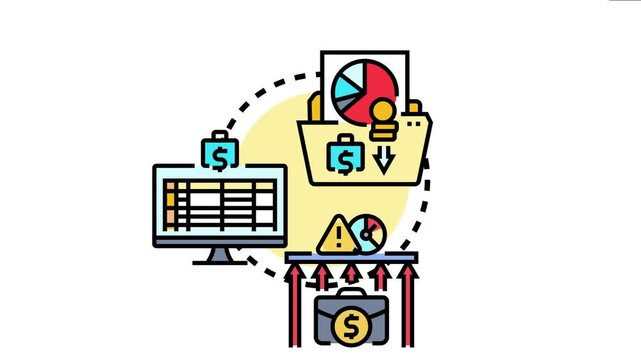 Financial management concept operating expenses budgeting, cost control, and business accounting using data analysis, spreadsheets, and economic planning for profit optimization
