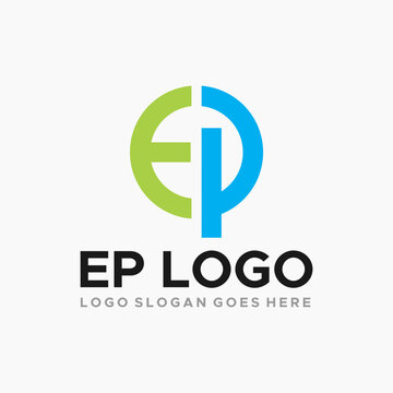 EP Circle logo vector image