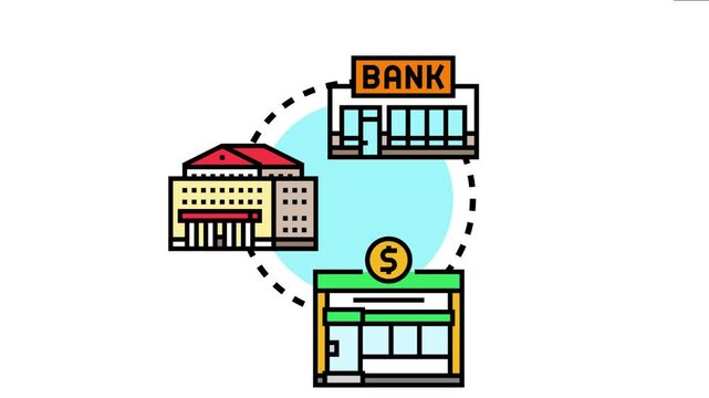 Open banking entry concept interconnections between various financial organizations, facilitating data sharing and innovative service offerings within a modern economic system