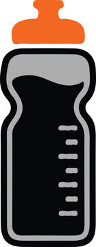 Sports Water Bottle Hydration Tracker Vector Icon