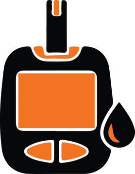 Glucometer Blood Glucose Monitor Diabetes Test Vector Icon