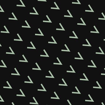 Geometric pattern with green check marks on black background