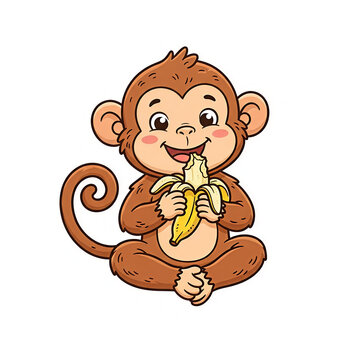monkey eating banana