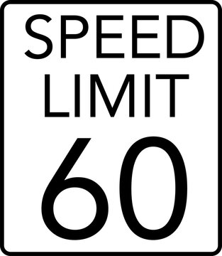 Speed Limit 60 mph Sign