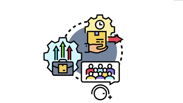 Business concept showing ongoing service enhancement and improvement, implementing new strategies for delivery, development, and collecting valuable customer feedback
