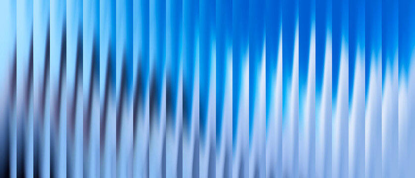 Vertical blurred stripes in shades of blue and white, abstract linear gradient background
