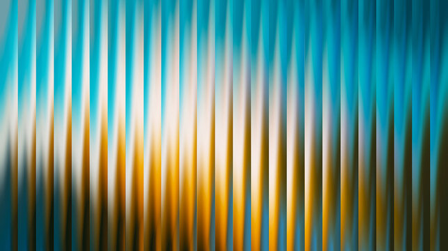 Abstract background, with vertical stripes, in gradient shades, of blue, white, and golden yellow