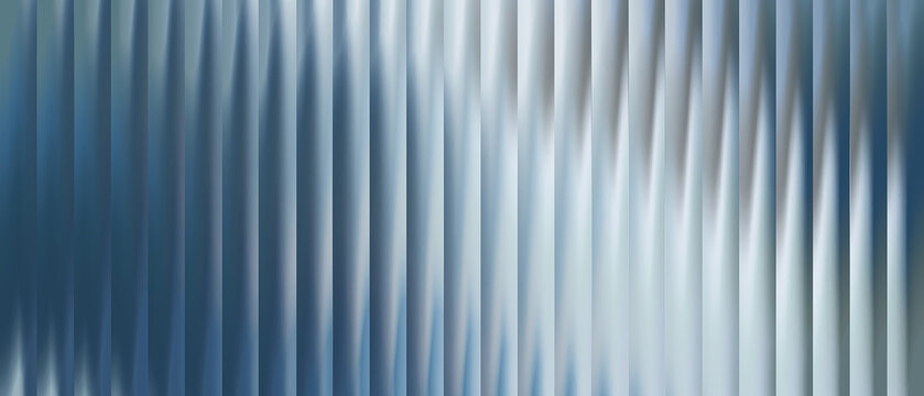 Abstract background, with vertical blue, and white stripes, soft gradient light, and shadow pattern
