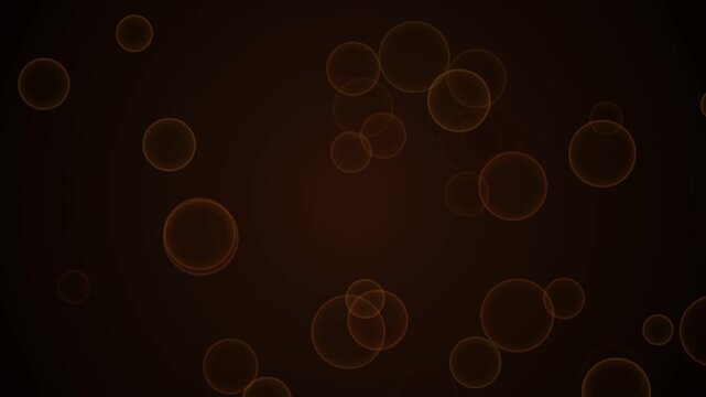 Abstract Brown Motion Background with Floating Bokeh Circles