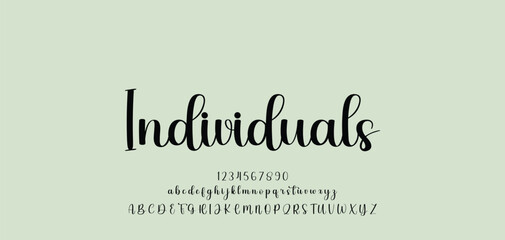 Fototapeta premium Beauty Luxury font alphabet logo. Typography beautiful fashion elegant classic letters serif italic fonts decorative wedding vintage blossom logos. vector illustration