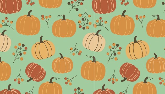 Pumpkin pattern background
