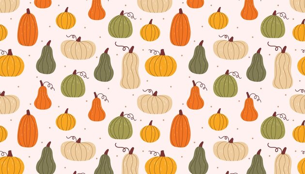 Pumpkin pattern background
