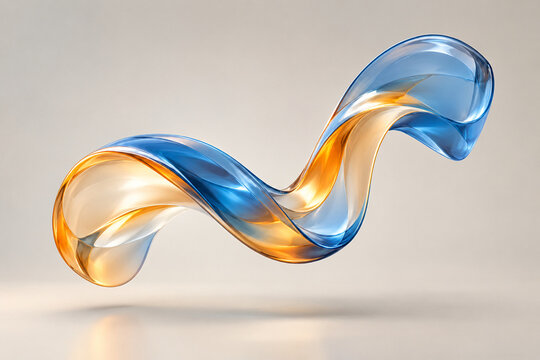 Abstract Floating Liquid Ribbon in Three Dimensional Space