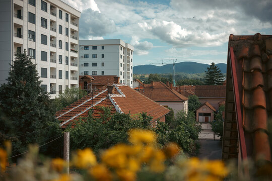 View from the terrace of the apartment, summer period by day