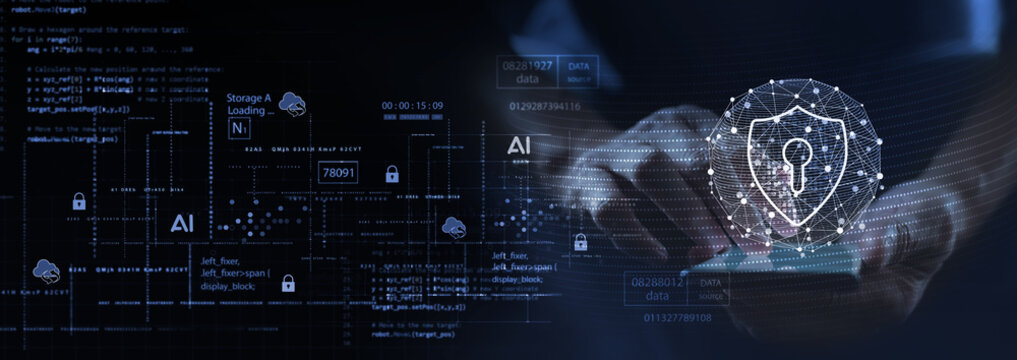 Network security systems, data protection against digital cyber attacks on computer network, cybersecurity technology concept