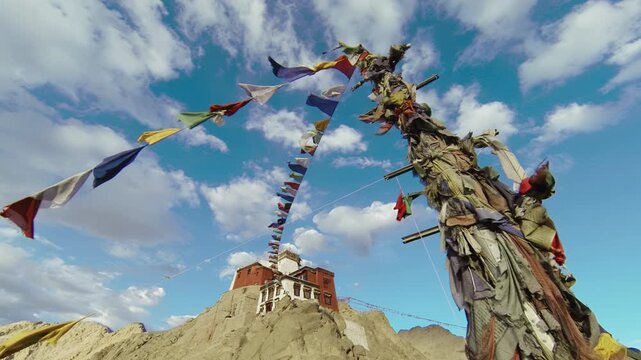 Tibetan flags Leh Ladakh India