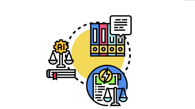 Official policy document concept legal regulations, data management, and artificial intelligence ethics, harmonizing principles for effective governance