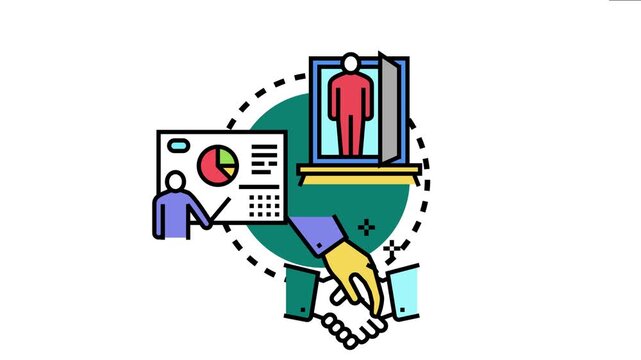 Official liaison representing corporate connection. business partnership. Networking. And successful communication with a professional handshake. A person entering an opportunity