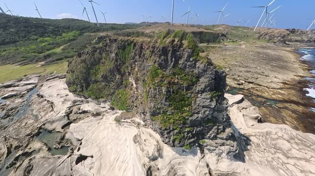 Wind Farm in an Impressive Seaside Landscape - Kapurpurawan, Ilocos Norte, Philippines