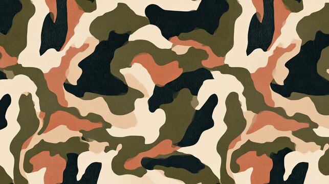 a camouflage pattern that resembles army fatigue