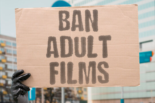 "Ban adult films" Some nations outlaw explicit content entirely. BAN. ILLEGAL. BLOCK. LAW. CRIME.